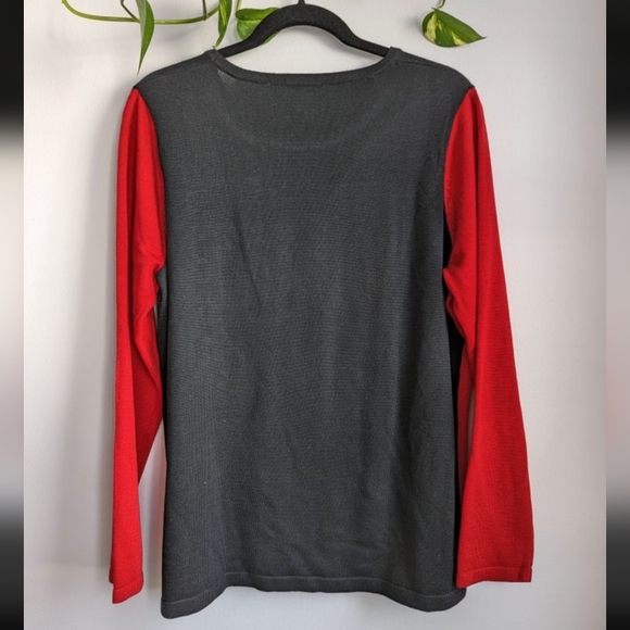 Alison Sheri knitted top black/red block XL - Picture 4 of 7